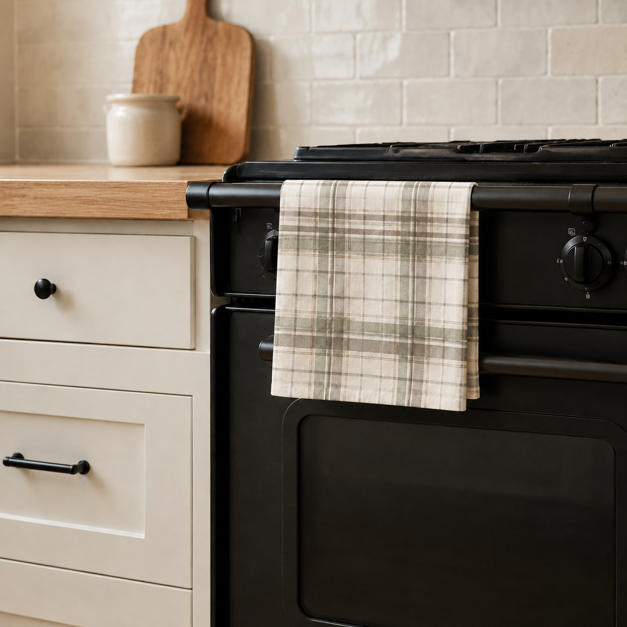 Willow Plaid Tea Towel