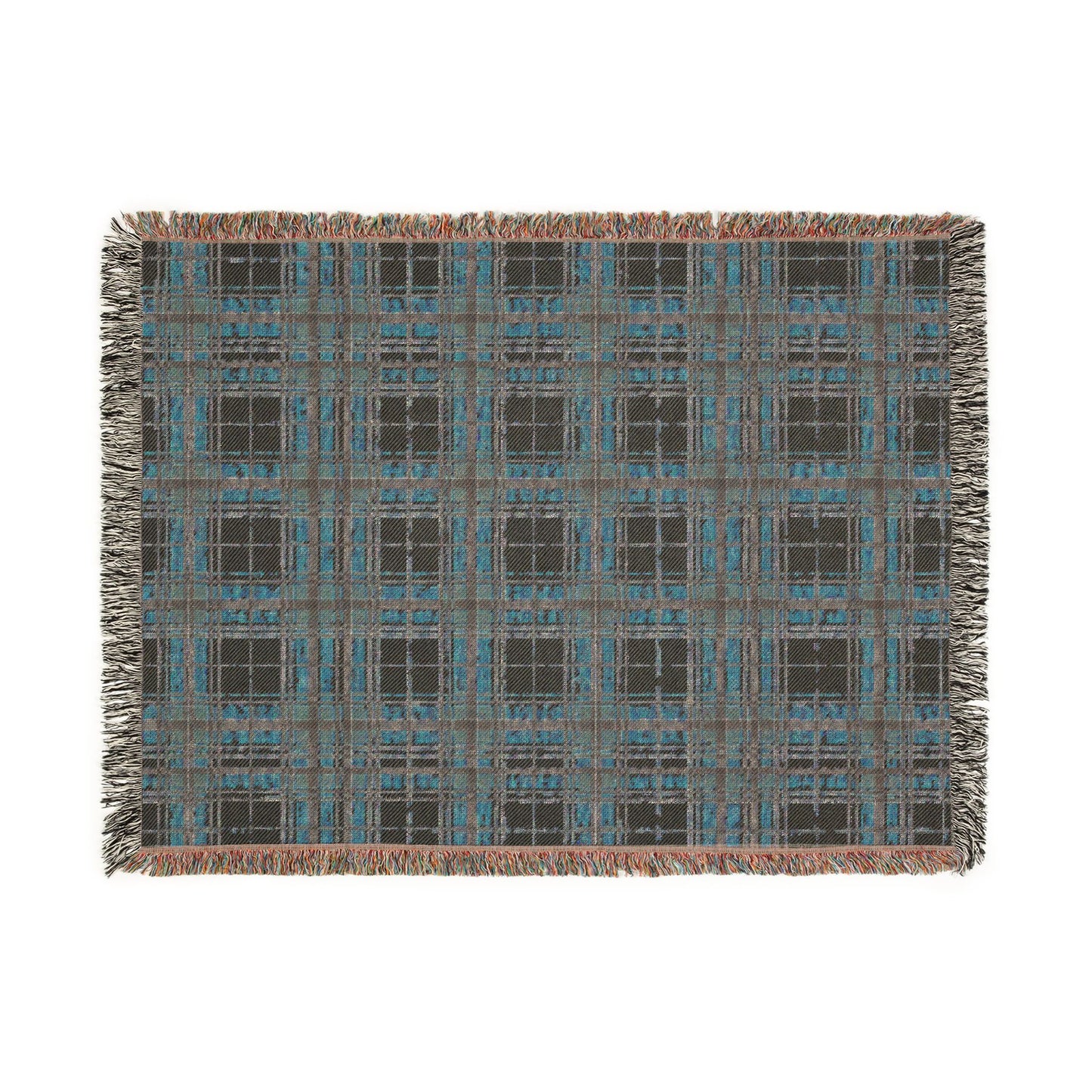 Plaid Woven Blanket — Cozy Fall Plaid Throw for Living Room, Cabin, or Gift