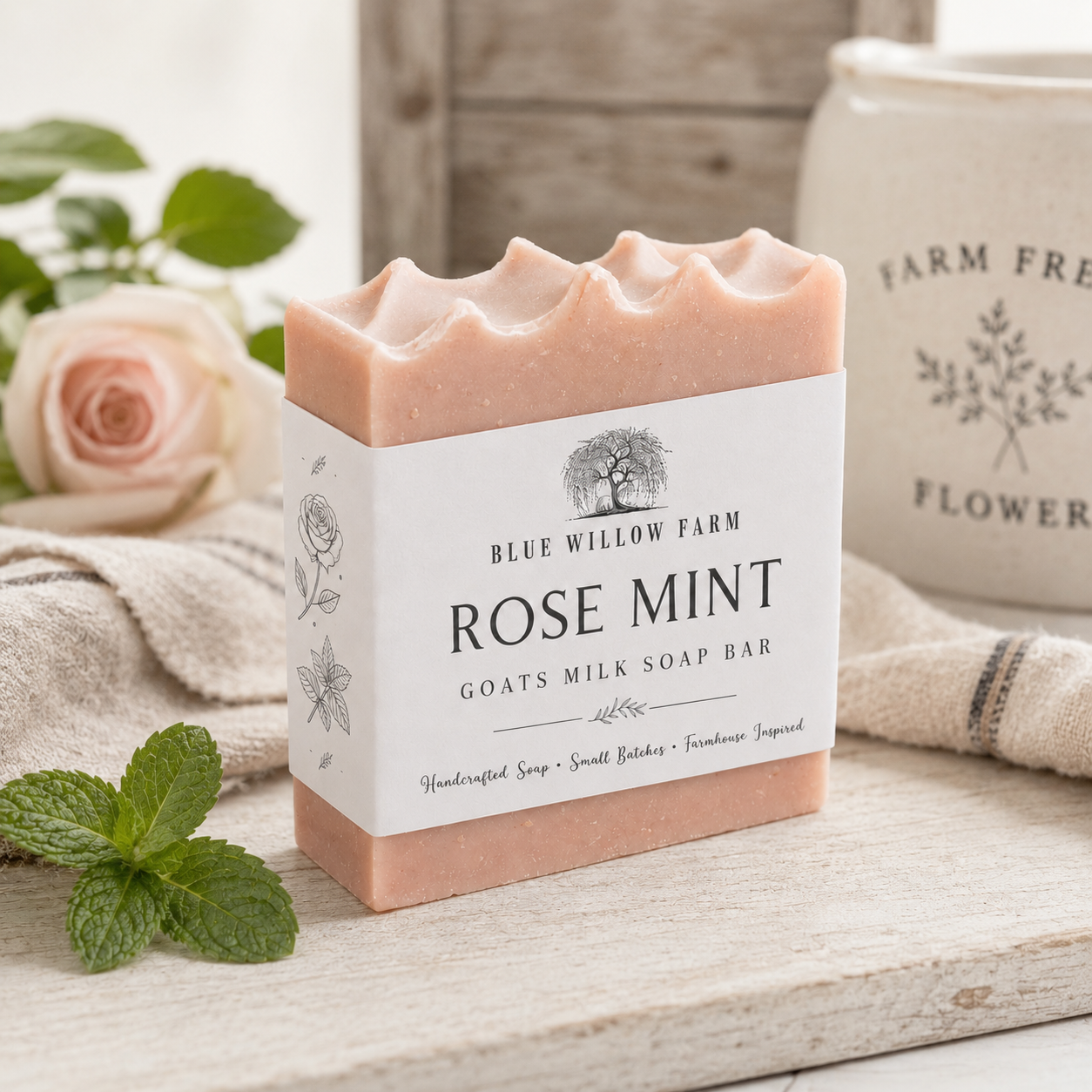 Pre Order - Rose Mint Goat Milk Soap