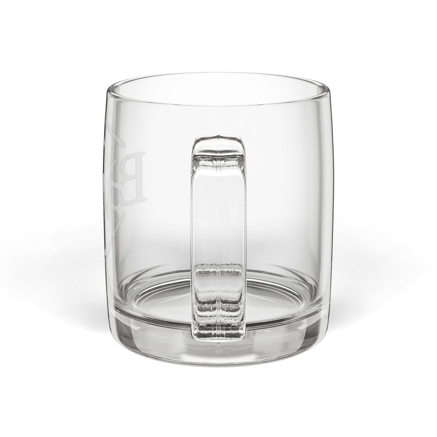 BWF Etched Glass Mug