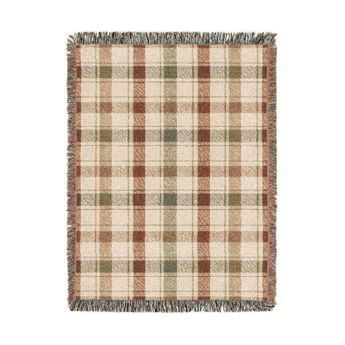 Autumn Plaid Woven Throw