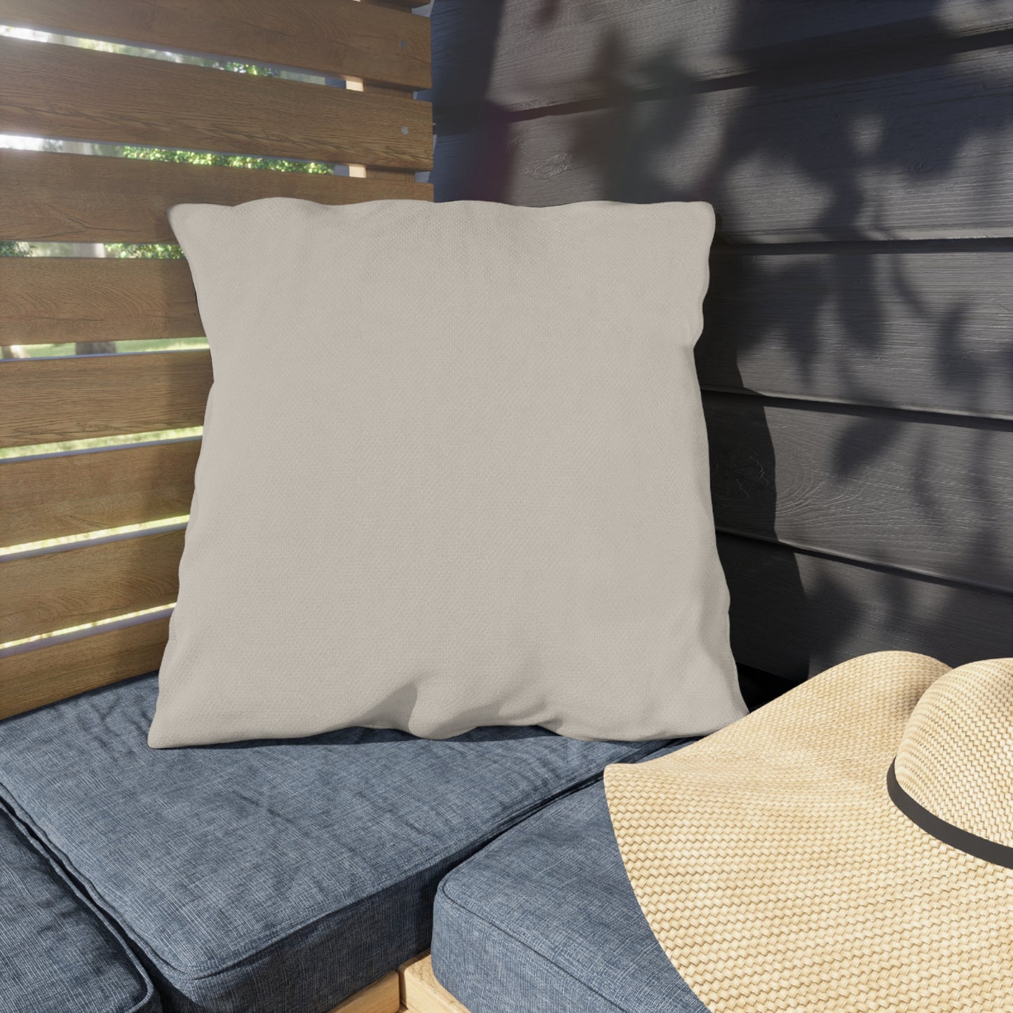 Outdoor Pillow — Neutral Beige Weatherproof Patio Cushion
