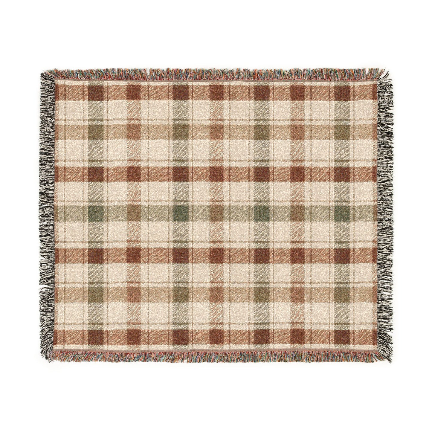 Autumn Plaid Woven Throw