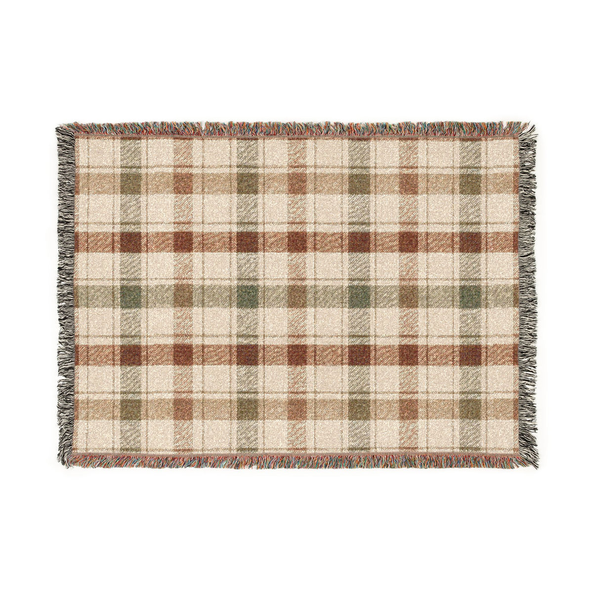 Autumn Plaid Woven Throw