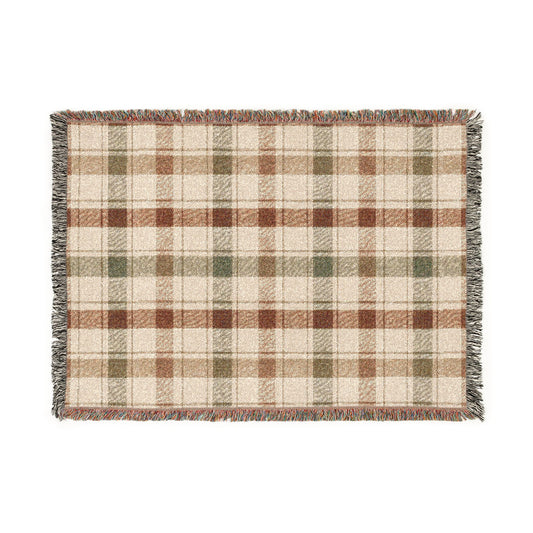 Autumn Plaid Woven Throw