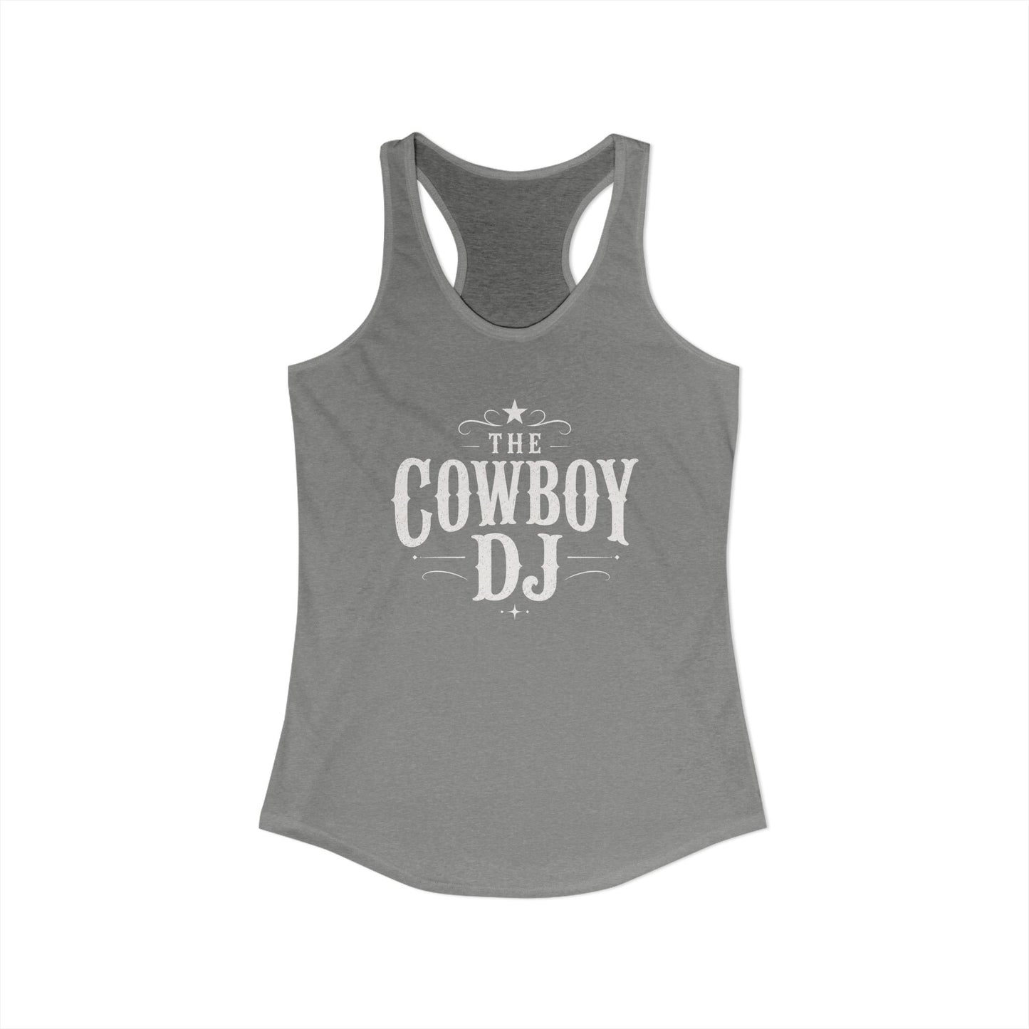 The Cowboy DJ Racerback Tank - Heather Grey
