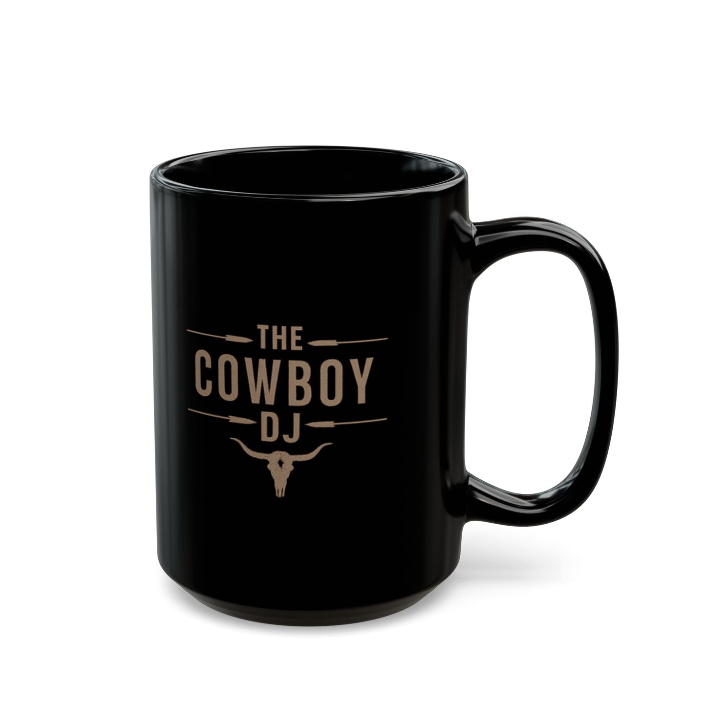The Cowboy DJ Black Mug