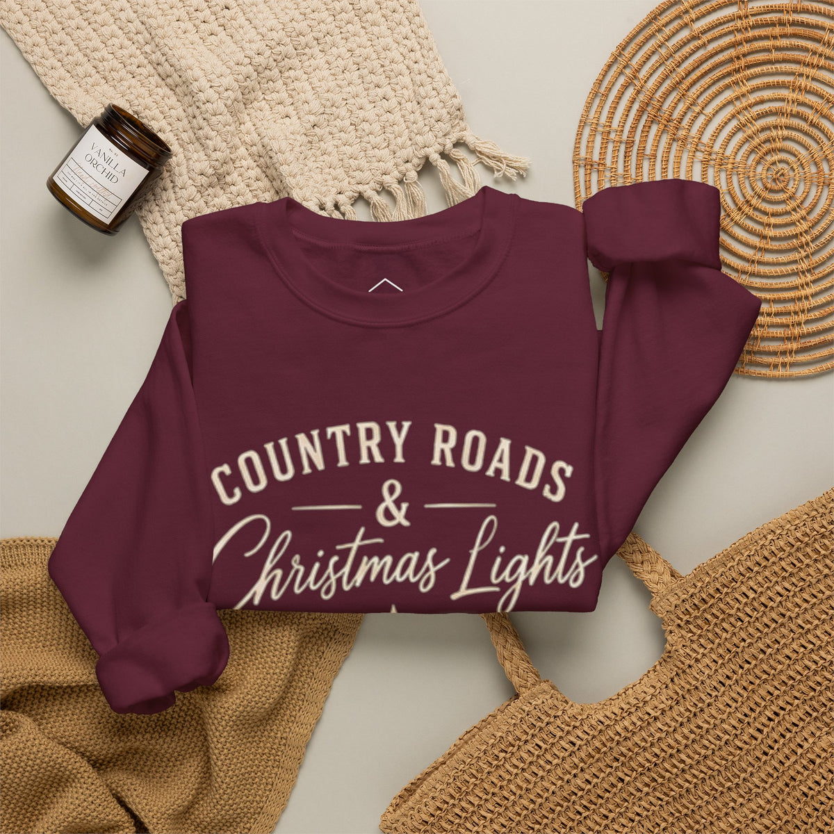 Country Roads & Christmas Lights Sweatshirt