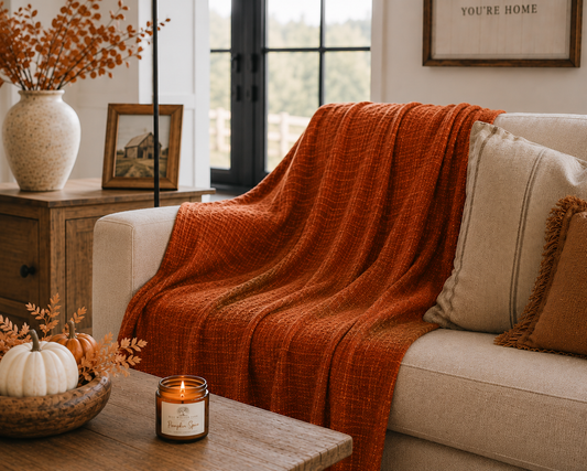 Autumn Hearth Sherpa Blanket