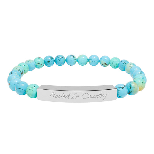 Engraved Rooted In Country Braclet