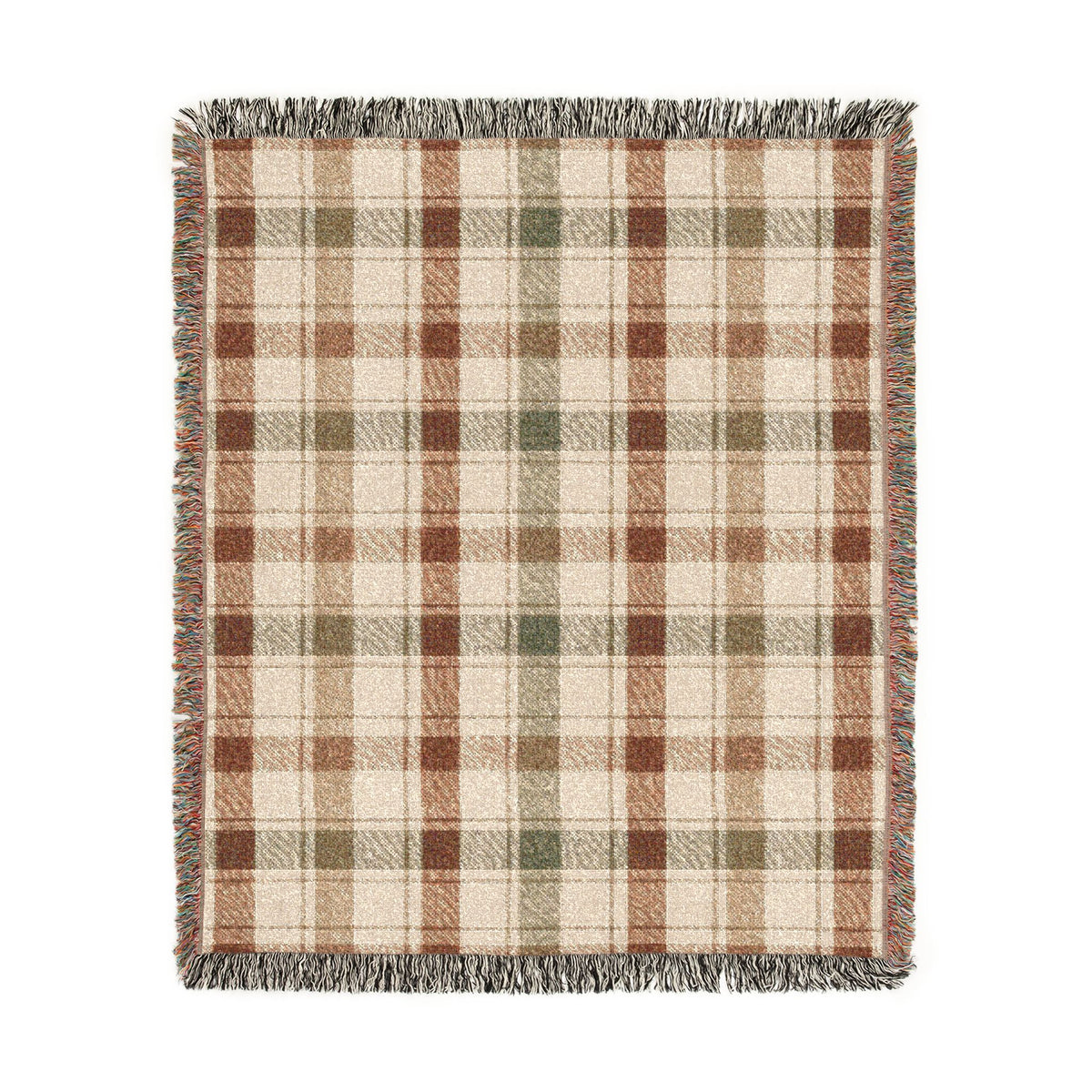 Autumn Plaid Woven Throw