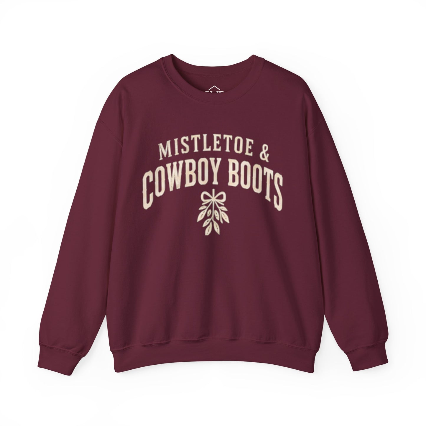 Mistletoe & Cowboy Boots Christmas Sweatshirt