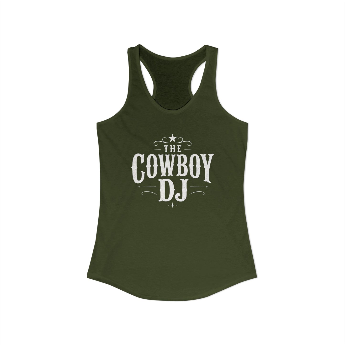 The Cowboy DJ Racerback Tank - Military Green