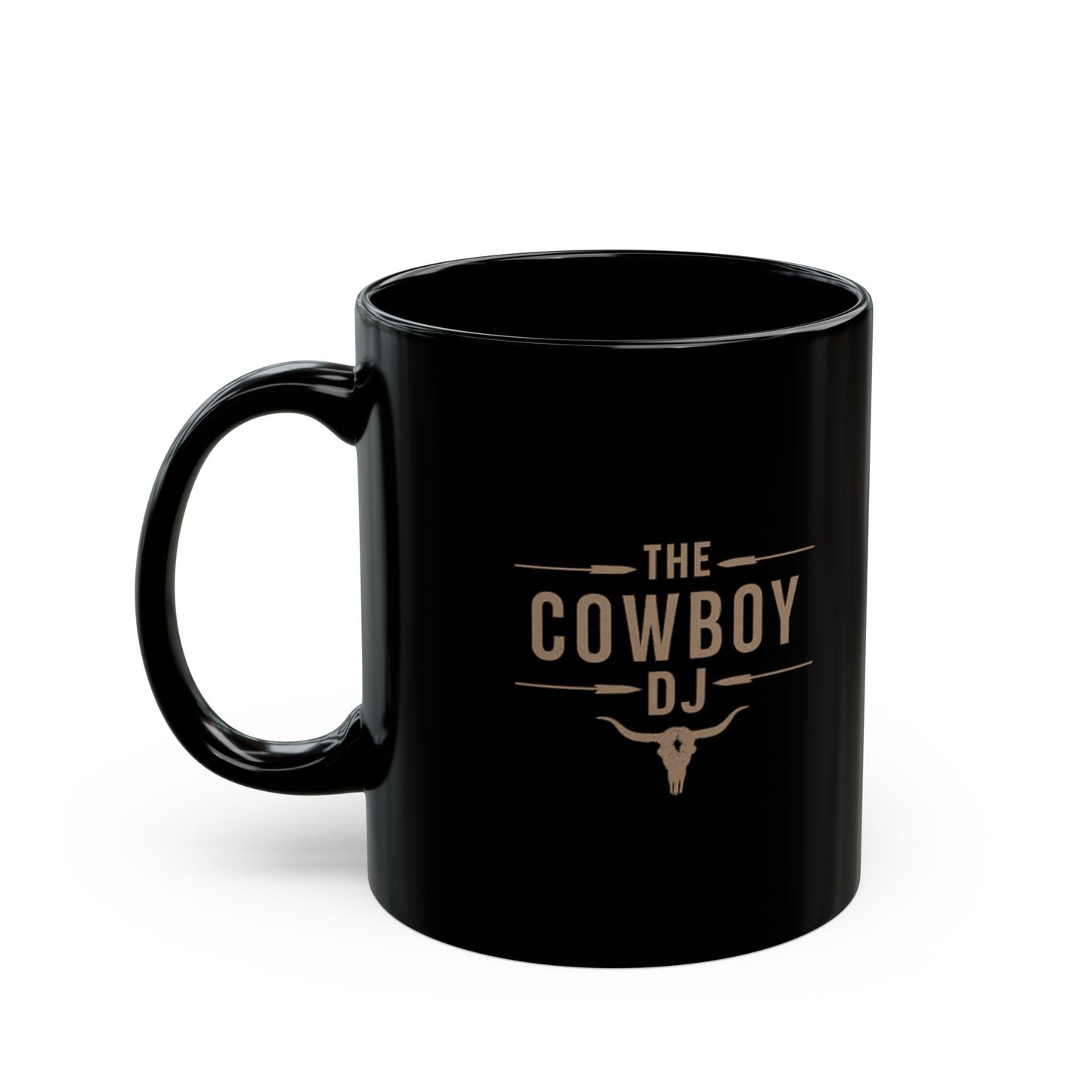 The Cowboy DJ Black Mug