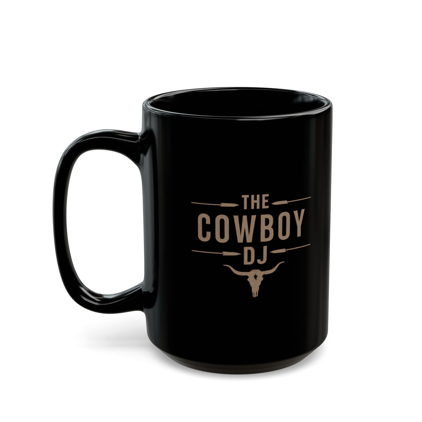 The Cowboy DJ Black Mug