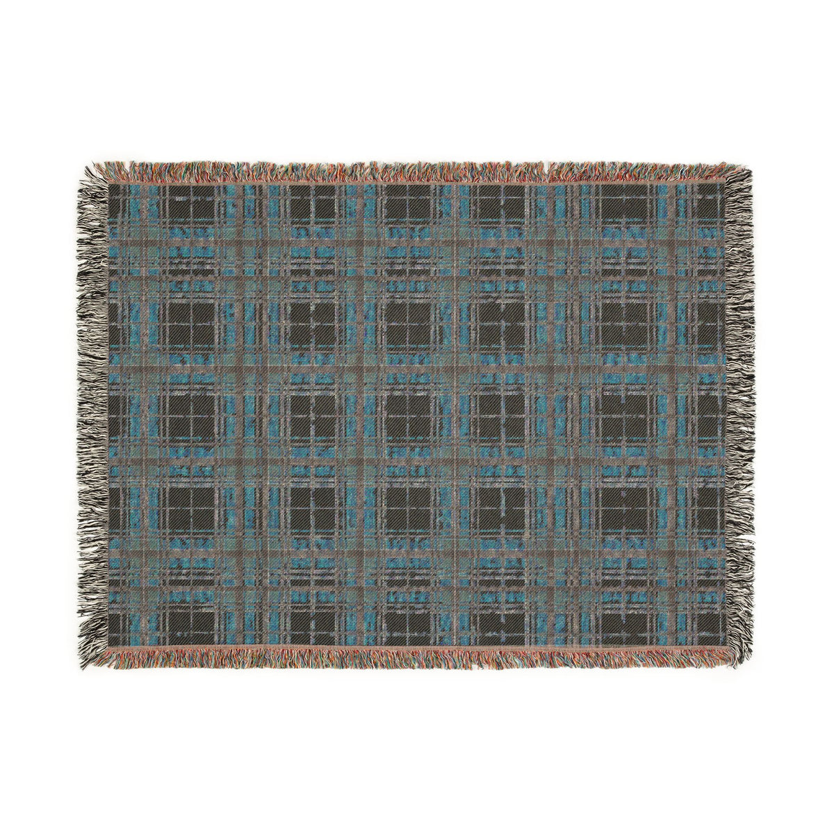 Plaid Woven Blanket — Cozy Fall Plaid Throw for Living Room, Cabin, or Gift